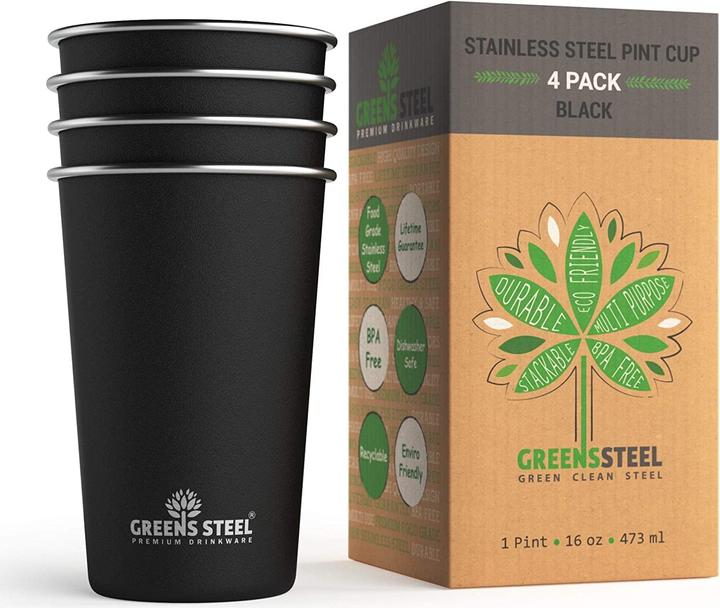 Actual product image Greens Steel 4er-Set Trinkbecher