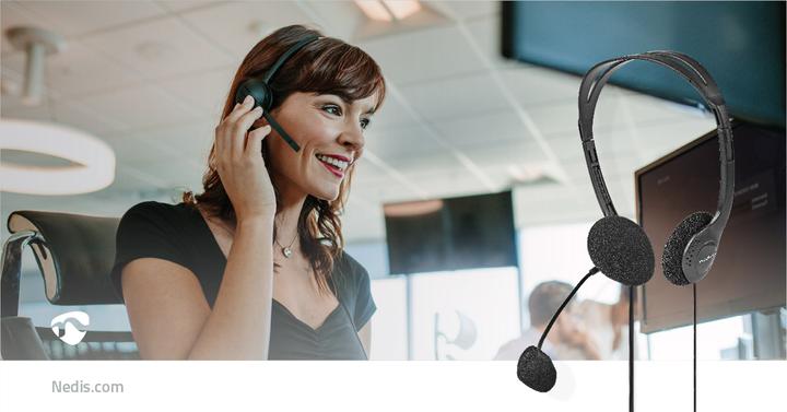 Immagine prodotto Nedis Cuffie per PC, auricolari, 2 spinotti, 3,5 mm, nero