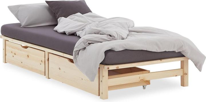 Image du produit Homestyle4u Palettenbett mit Lattenrost (100 x 200 cm)