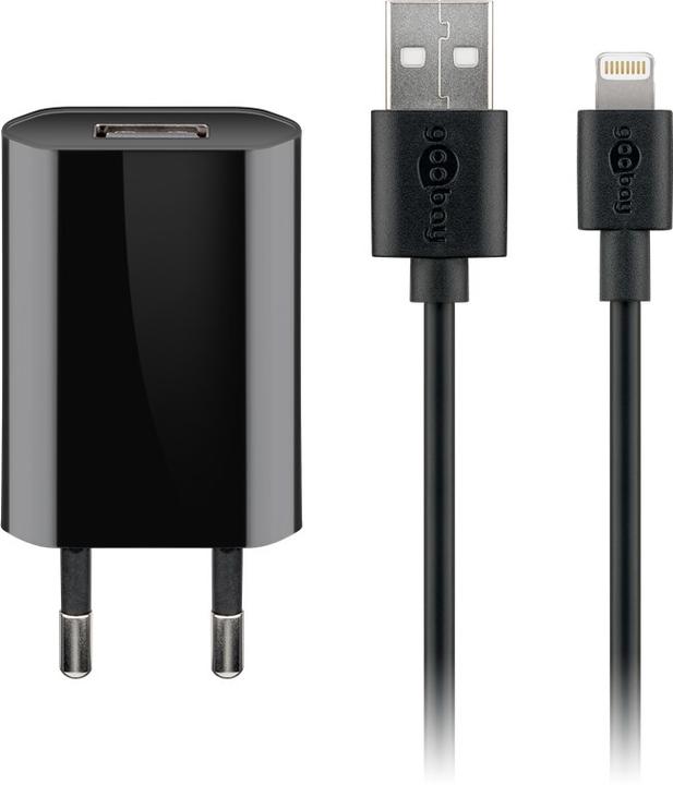 Image du produit Goobay Chargeur USB A Slim avec Câble Apple Lightning (5 W)