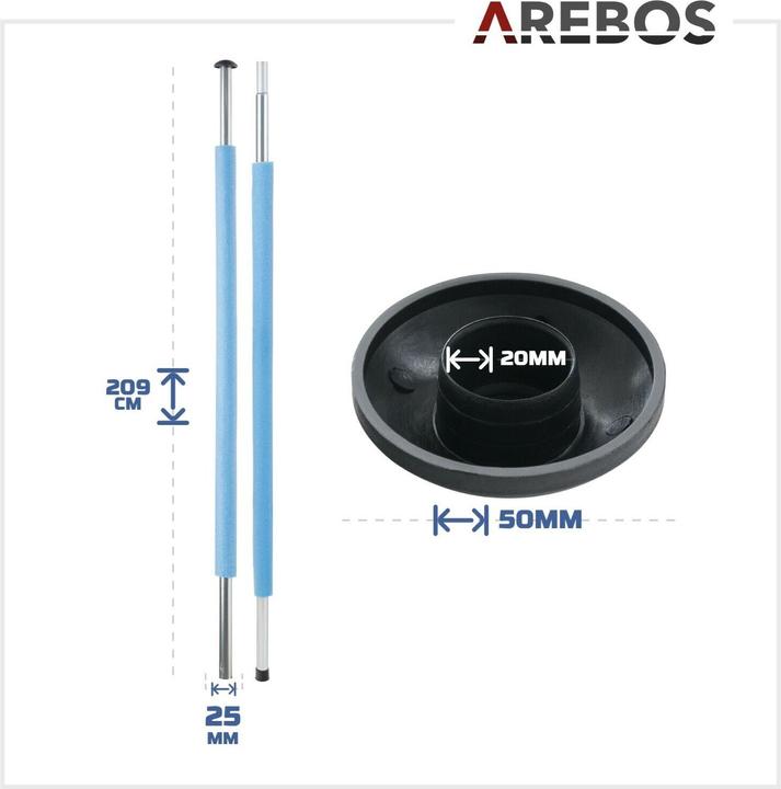 Produktbild Arebos Trampolin Stangen-Set