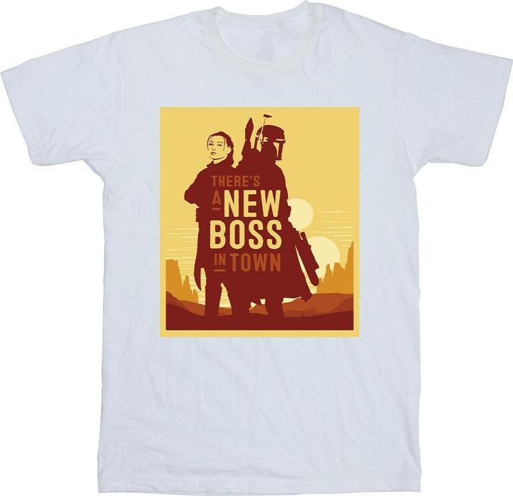 Immagine prodotto Star Wars The Book Of Boba Fett New Boss Sun Silhouette Maglietta Uomo (S)