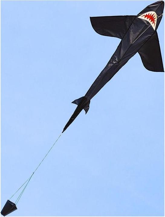 Produktbild Invento Drachen Ecoline Shark Kite 95x150 cm, ab 5 Jahren, inkl. Griff mit 25 m Schnur