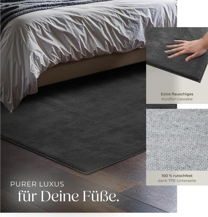 Produktbild tectake Kurzflorteppich Soft Zone (120 x 170 cm)