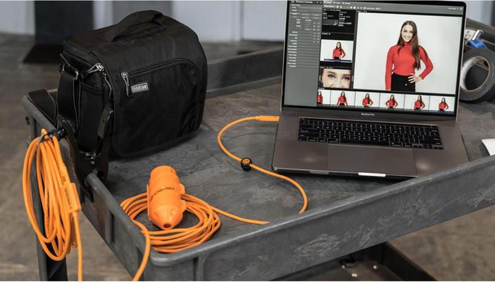 Actual product image Tether Tools USB-C 3.1 Kabel, USB-C / USB-C, 9.4m gerade zu gerade, 9.4 m, Orange (9.40 m, USB 3.1)