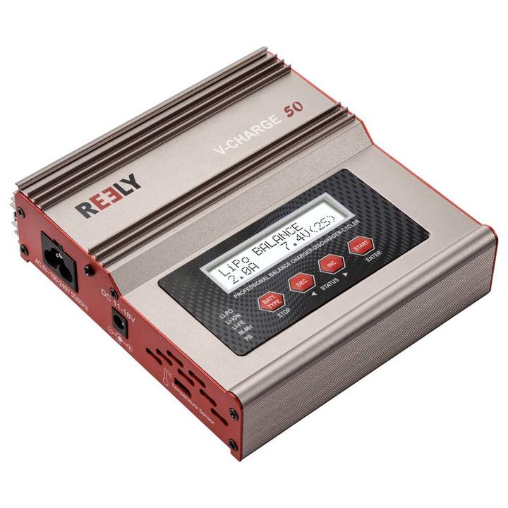 Productafbeelding Reely V-Charge 50 Modellbau-Multifunktionsladegerät 12 V, 230 V 7 A LiIon, LiFeP