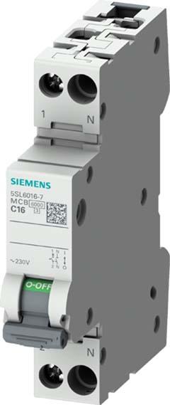 Produktbild Siemens Leitungsschutzschalter 230V 6KA 1+N-polig 1TE C6