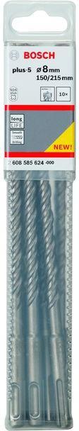 Immagine prodotto Bosch Professional Zubehör Trapano a percussione SDS plus-5, 8 x 150 x 215 mm, confezione da 10 pz. (8 mm)