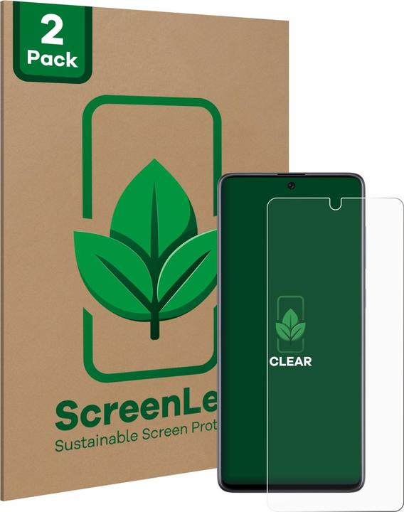 Actual product image ScreenLeaf Protective film sustainable screen protector screen protector film clear transparent (2 Piece, Samsung Galaxy A71)