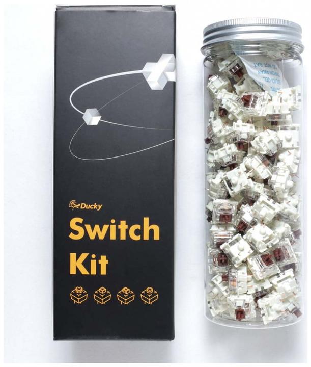 Produktbild Ducky Gateron G Pro Brown RGB Switches, mechanisch, 3-Pin, Taktile, MX-Stem, 55g - 110 Stück