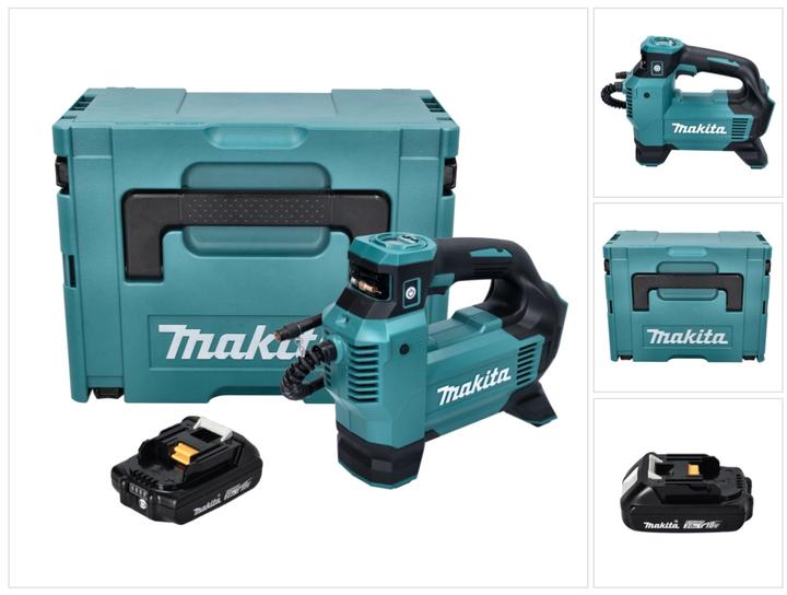 Produktbild Makita DMP 181 A1J Akku Kompressor 18 V 11,1 bar + 1x Akku 2,0 Ah + Makpac - ohne Ladegerät (11.10 Bar)
