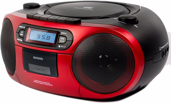 Actual product image Aiwa Radijo kasetė BBTC550RD 6W Raudona (FM, Bluetooth)