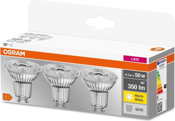 Actual product image Osram Led Base Par16 (GU10, 4.30 W, 350 lm, 3 x, F)