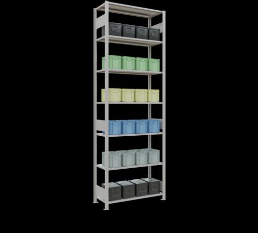 Immagine prodotto Schulte Lagertechnik Sistema di scaffalature di base senza viti MULTIplus150 con ripiani di lunghezza