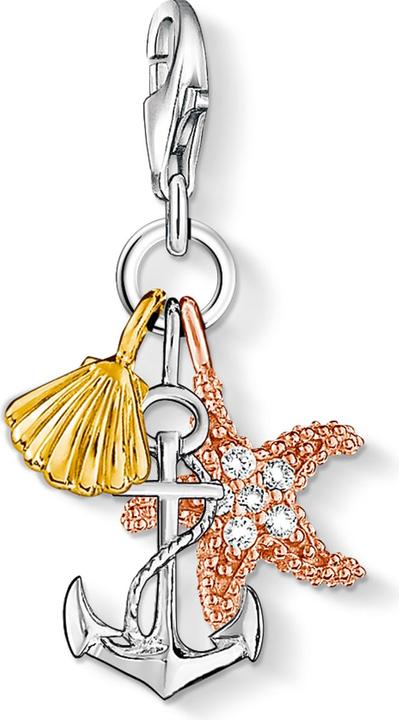 Produktbild Thomas Sabo Charm-Anhänger Sommer/ Strand (925er Sterlingsilber, 750er Gelbgold und Roségold Vergoldung)