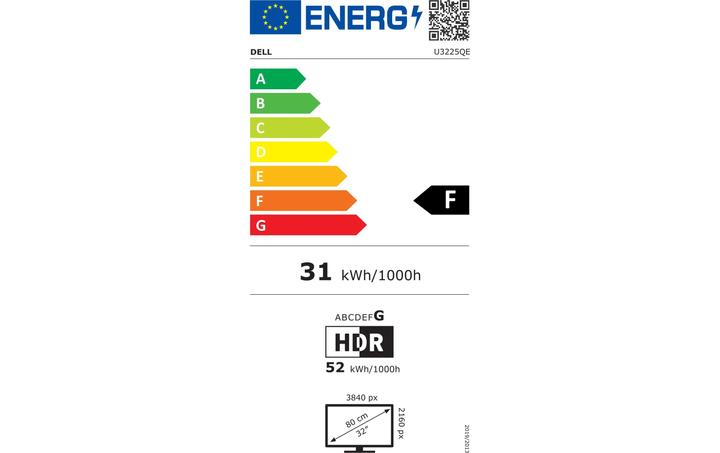 Energie-Label Dell UltraSharp U3225QE (3840 x 2160 Pixel, 31.50")