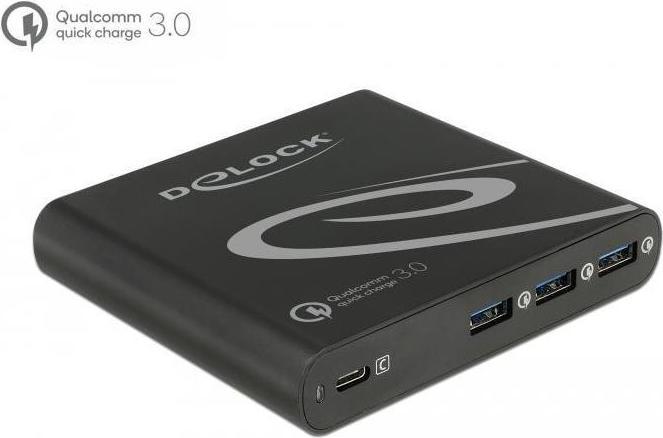 Produktbild Delock Ladegerät 1x USB-C PD+3x USB-A QC (85 W)