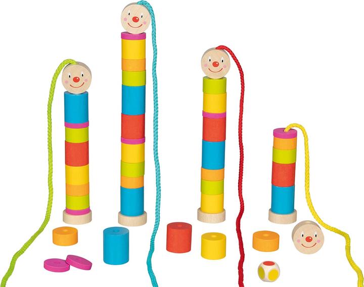 Actual product image Goki Threading game Small caterpillar (German, French, Italian, English)