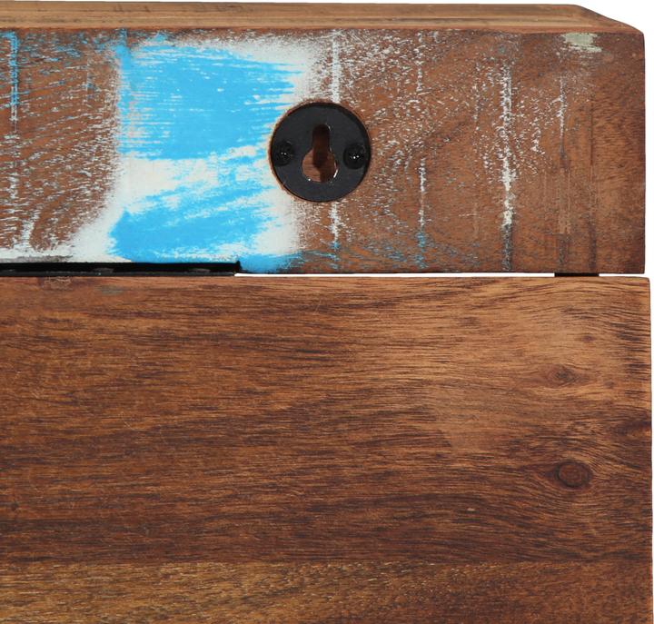 Actual product image VidaXL Coat rack with shelf Wall-mounted made of solid reclaimed wood and metal