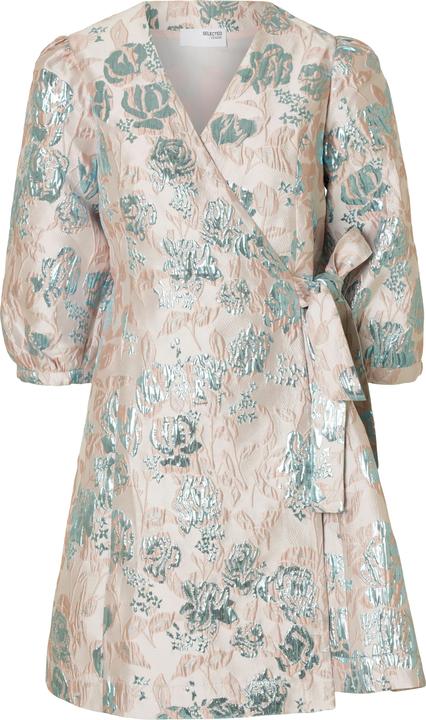 Produktbild Selected Femme Geblümtes Jacquard Wickelkleid (36)