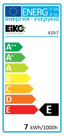 Energie-Label Scharnberger+Hasenbein Allgebrauchslampe (E27, 7 W, 30 lm, 1 x, E)