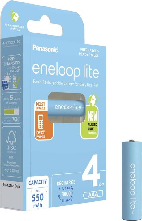 Produktbild Panasonic eneloop Lite (4 Stk., AAA, 550 mAh)