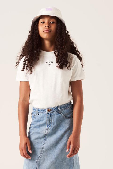 Produktbild Garcia Weisses T Shirt mit Print auf dem Rücken (128)