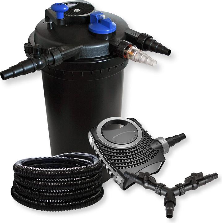Produktbild SunSun DruckTeichfilter Set 30000l 18W UVC Teichklärer NEO8000 70W 25m Schlauch