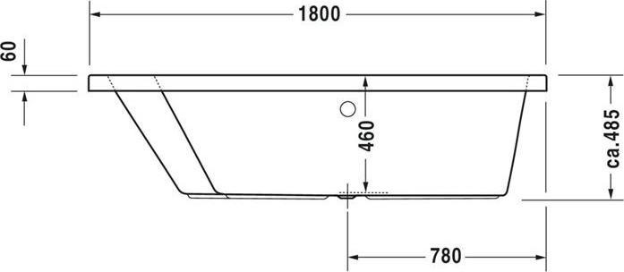 Produktbild Duravit Whirlwanne PAIOVA 315 l 1800x1400mm we 1 RS li Air-System (315 l, 180 cm, 140 cm)