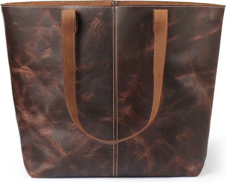 Produktbild Only-Bags.Store Ledertasche, handgefertigte, langlebige und qualitativ hochwertige Laptop-Schultertasche, Tasche