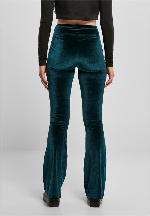 Actual product image Urban Classics Ladies High Waist Velvet Boot Cut Leggings (M)