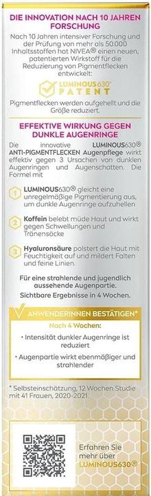 Actual product image NIVEA Anti-dark circles under the eyes (Crème, 15 ml, Day + Night)