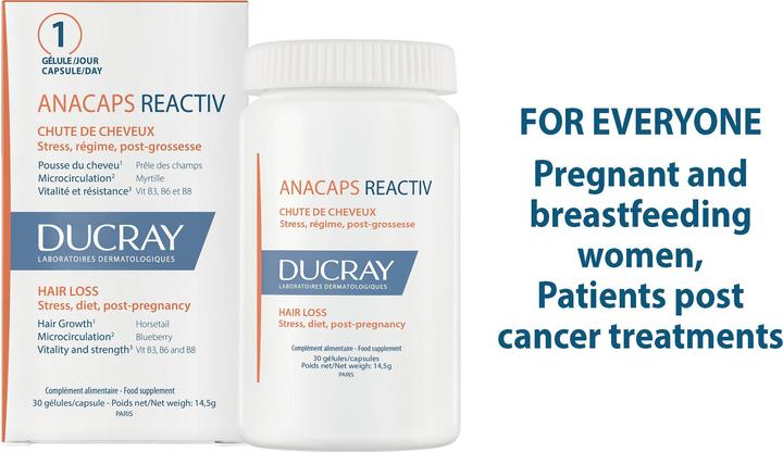 Immagine prodotto Ducray Anacaps Reactiv Complemento alimentare (1 Pezzo/i, Pillole, 40 g)
