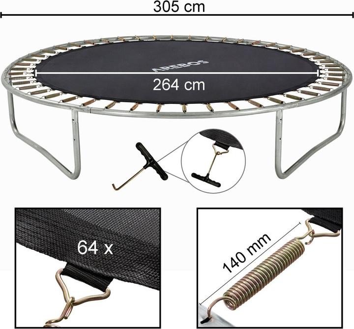 Immagine prodotto Arebos Tappeto elastico per saltare