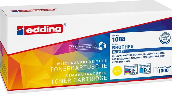 Produktbild Edding EDD-1088 gelb Toner kompatibel zu brother TN-243Y (Y)