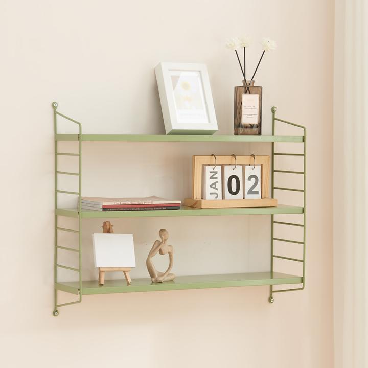 Immagine prodotto En.Casa Scaffale a muro modulare Strängnäs set di 4 verde oliva