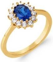 Produktbild Lara Vergoldeter RING - GR. 52 – ZIRKONIA – S. SAPHIR (52)
