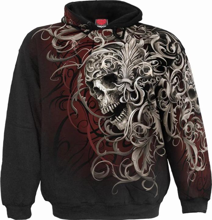 Spiral Skull Shoulder Wrap Kapuzenpullover