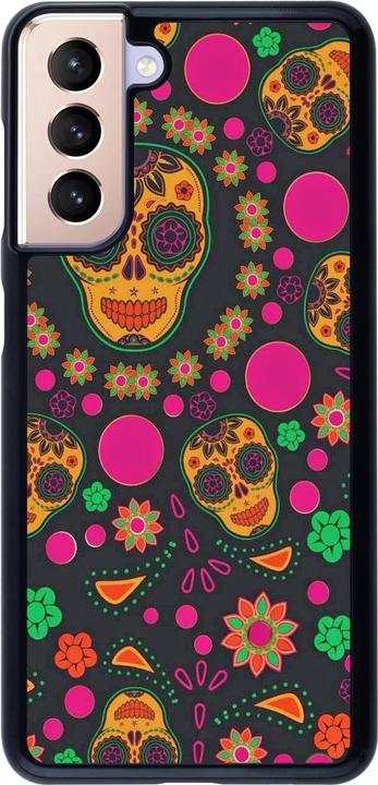 Actual product image PhoneLook Cover Halloween 22 colourful mexican skulls (Samsung Galaxy S21 5G)