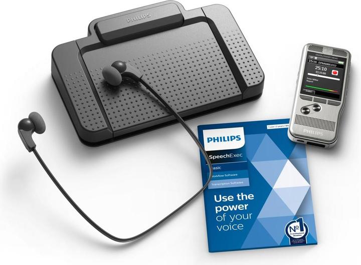 Actual product image Philips Pocket Memo DPM6700 dictation and playback set