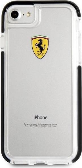 Actual product image Ferrari hard case FEGLHCP7BK iPhone 7/8 SE2020 shockproof transparent black (Apple iPhone 7)