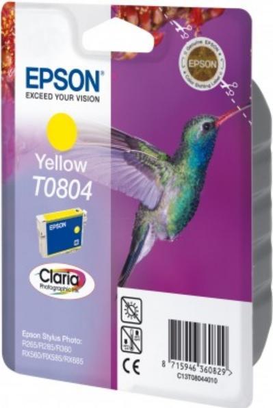 Actual product image Epson T0804 - Yellow - Original - Blister with RF / audible alarm signal (Y)