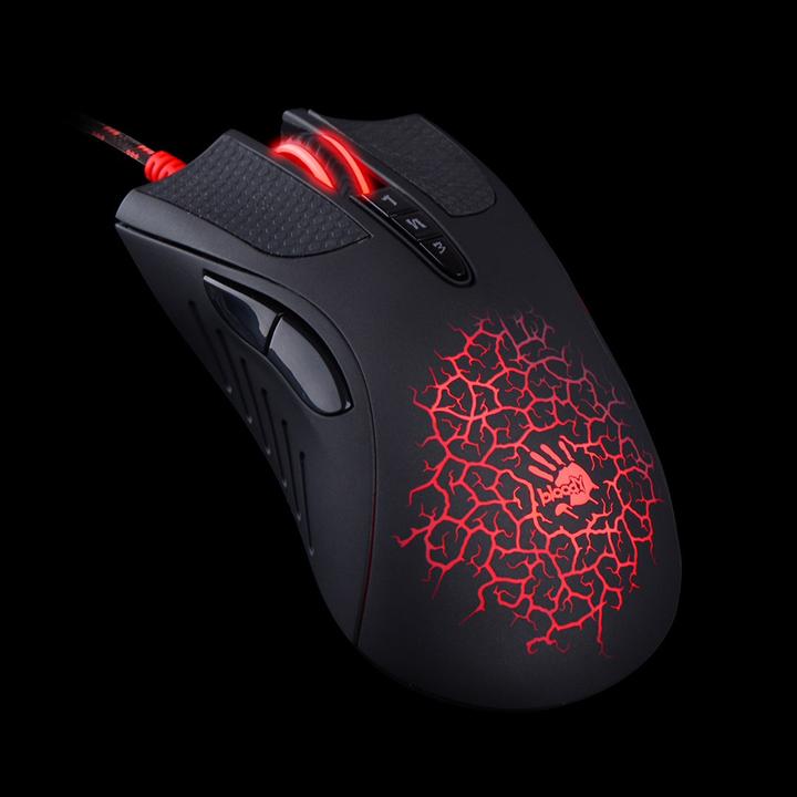 Image du produit A4Tech Bloody A90A Blazing, 6200DPI, optinė, 8kl., su laidu USB, juoda, do gry, V-Track, CORE3 (Filaire)