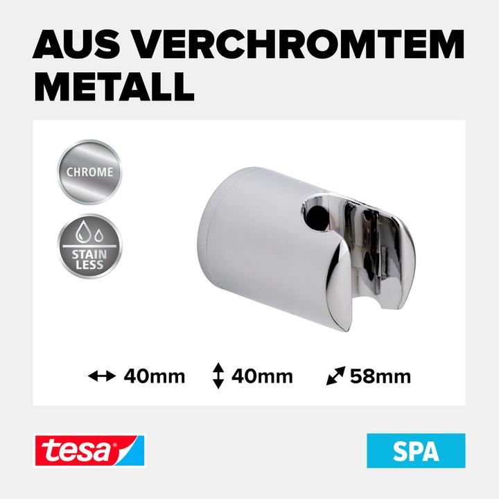 Produktbild tesa SPAA Wand-Brausehalter inkl. Klebelösung ohne Bohren