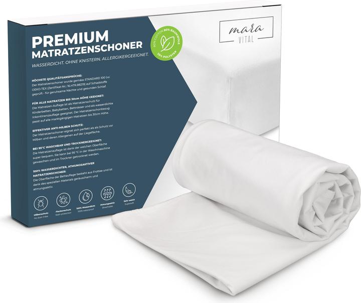 Image du produit Mara Vital Protège-matelas Protège-matelas imperméable, respirant et lavable (140 x 200 cm)
