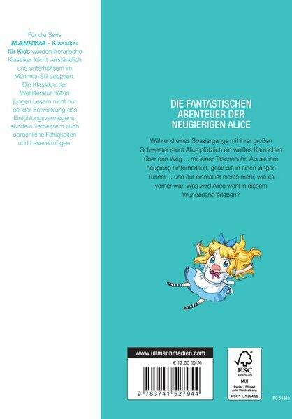 Actual product image MANHWA – Klassiker für Kids – Alice im Wunderland (German, Suk-Il Eo, Renate Seo, Ullmann Media, 2024)