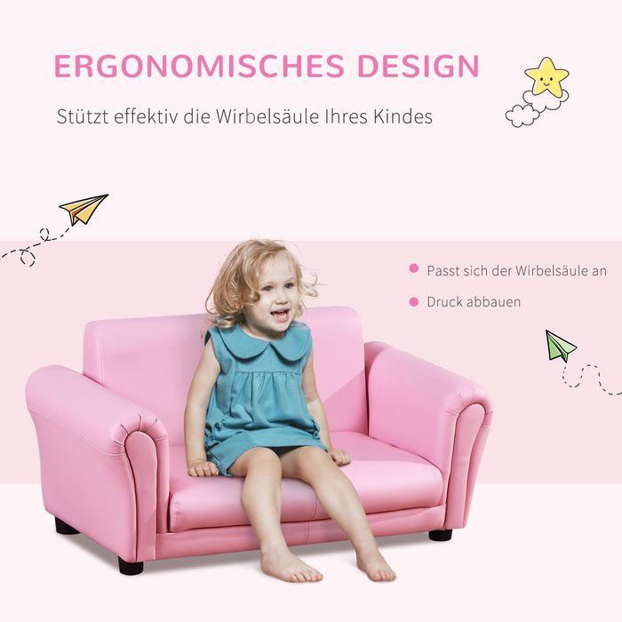 Immagine prodotto Swisshandel24 Poltrona per bambini con poggiapiedi rosa, 83x42x41cm (Poltrona per bambini)