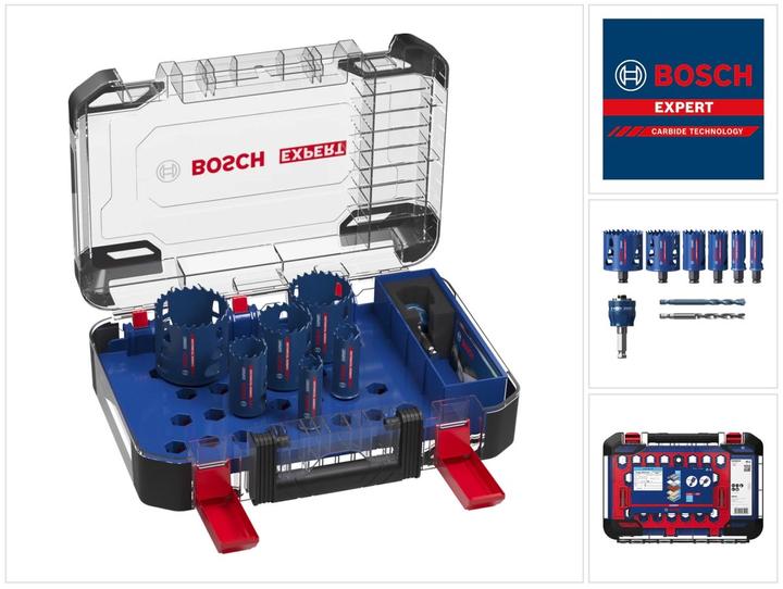 Immagine prodotto Bosch Professional Zubehör Set di seghe a tazza EXPERT Tough Material, 22/25/35/51/60/68 mm, 9 pezzi. (51 mm, 22 mm, 68 mm, 35 mm, 60 mm, 25 mm)