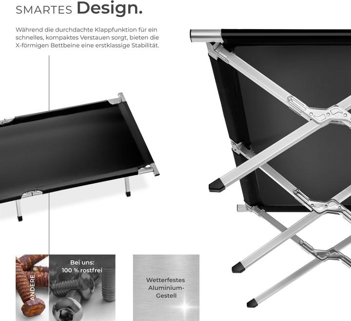 Actual product image tectake Camp bed