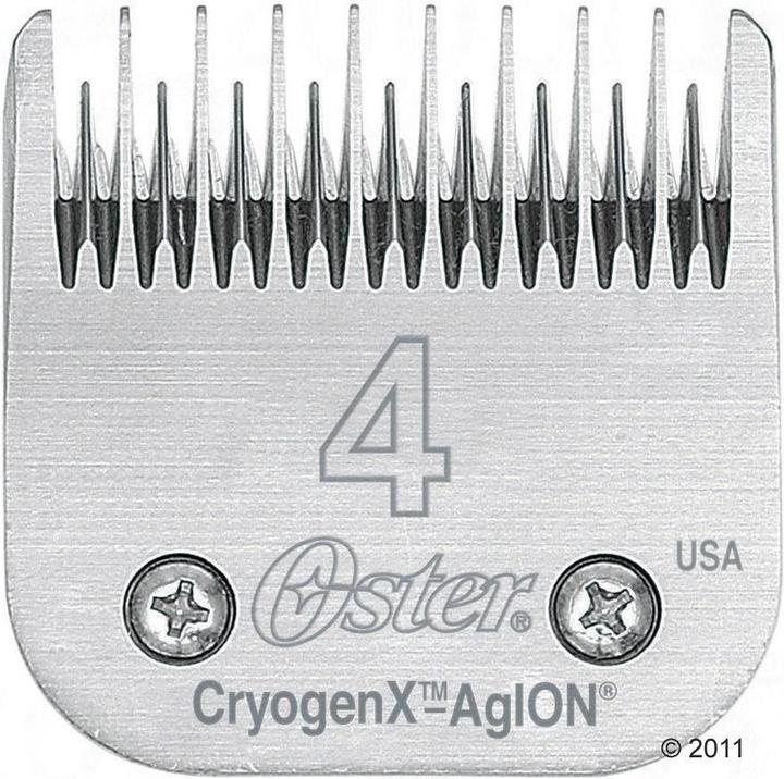 Oster Testine di taglio per tosatrici, testina di taglio n. 4 (lunghezza 9,5 mm) (Gatto, Cane)